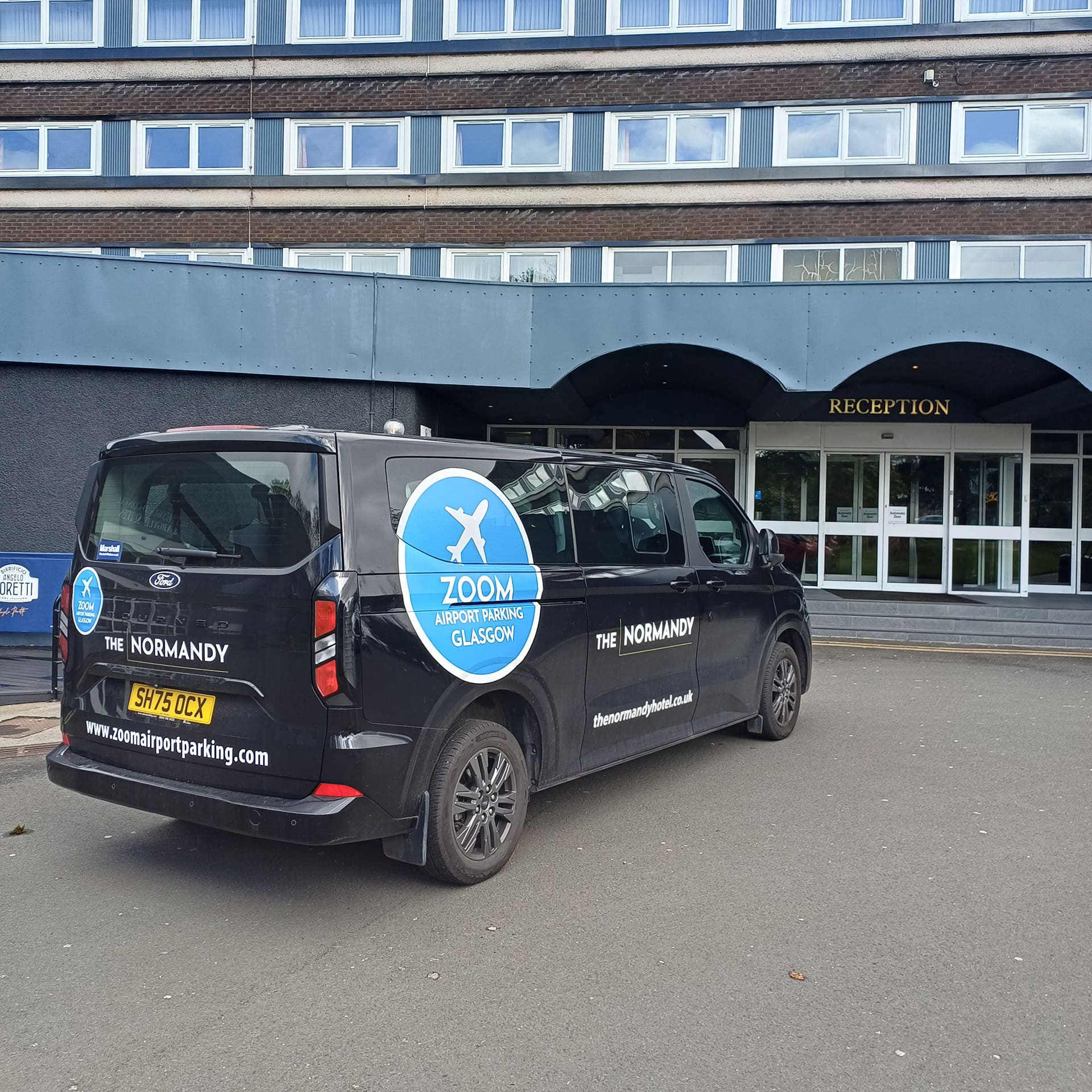 Zoom Airport Parking Glasgow executive minibus The Normandy Hotel Zoom Airport Parking Glasgow executive minibus The Normandy Hotel
